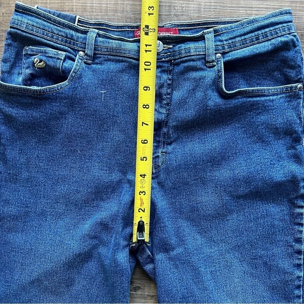 Gloria Vanderbilt Vintage Womens Straight Blue Denim Jeans Red Tag Swan Size 16P